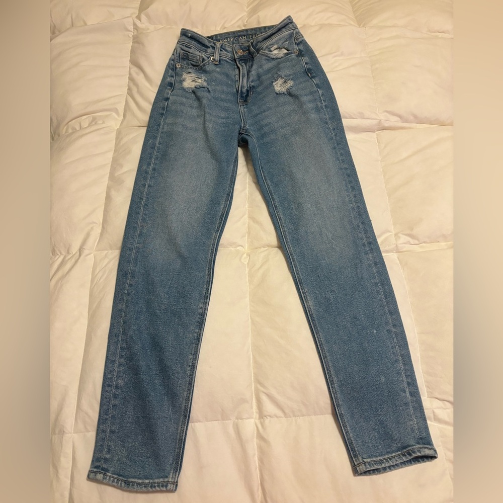 American Eagle Straight Leg Stretchy Jeans Size 000 Regular Womens